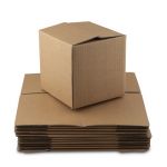 Boxify Corrugated Paper Storage, Size 6 x 6 x 6inch, Color Brown