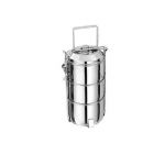 Generic Stainless Steel Thai Lunch Box, Diameter 14cm, Number of Containers 2