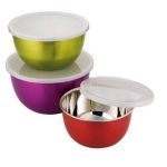 Generic Stainless Steel Colored Microwave Lunch Boxes With Lid, Size 18 x 18 x 8.5cm
