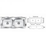 Nirali Graceful Glory Glossy Finish Kitchen Sink, Bowl Size: 510 x 410 x 200mm