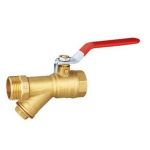 Sant FBV 4 Forged Brass Ball Valve with Y Strainer, Size 15mm