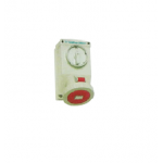 Hensel AT 110 306 Switched Wall Socket with Interlocking, Current Rating 16A, No. of Pole 2P + E