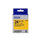 Epson LK-6YBP Label Tape, Color Black on Yellow, Size 24mm