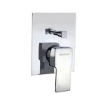 Hindware F380023 Single Lever Divertor With Wall Flange And Knob, Finsih Chrome