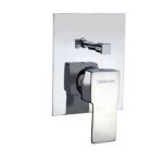 Hindware F380025 Single Lever 3 Inlet Divertor With Wall Flange, Finsih Chrome