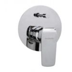 Hindware F400023 Single Lever Divertor With Wall Flange And Knob, Finsih Chrome