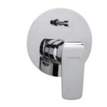 Hindware F400024 Single Lever High Flow Divertor With Wall Flange And Knob, Finsih Chrome