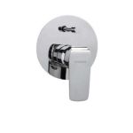 Hindware F400025 Single Lever 3 Inlet Divertor With Wall Flange, Finsih Chrome