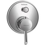 Hindware F110042 Single Lever Divertor With Wall Flange And Knob, Finsih Chrome