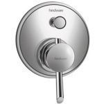 Hindware F110043 Single Lever High Flow Divertor With Wall Flange And Knob, Finsih Chrome