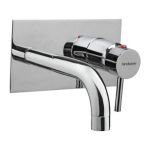 Hindware F280029 Single Lever Basin Mixer With Wall Flange And Spout, Finsih Chrome