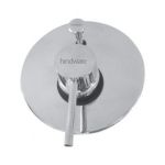 Hindware F280025 Single Lever 3 Inlet Divertor With Wall Flange, Finsih Chrome