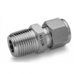 KSLOK Straight Male Connector, Outer Diameter 3/8inch, Thread Size 1/2inch