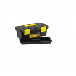Attrico ATB-16B Black Tool Box, Color Black & Yellow, Size 16 x 6 x 7inch