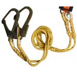 Saviour FPSAV-DPPSFSA Double PP lanyard with Scaffold Hook and Shock Absorber, Size 1.8m