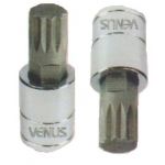 Venus VSBS Spline Bit Socket, Drive Size 12.5mm, Size M16mm, Length 58mm