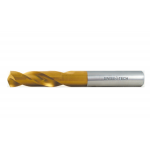 Swiss Tech SWT1252425A Heavy Duty Cobalt Stub + TiN Drill, Point Angle 135deg, Helix Angle Normal, Diameter 2.50mm