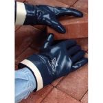 Samarth Nitrile Dipped Hand Gloves, Color Blue