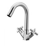 Kerro AX-08 Center Hole Faucet, Model Axis, Material Brass, Color Silver, Finish Chrome