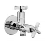 Kerro AX-12 Two-Way Angle Cock Faucet, Model Axis, Material Brass, Color Silver, Finish Chrome