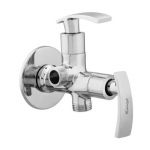 Kerro CU-12 Two-Way Angle Cock Faucet, Model Cute, Material Brass, Color Silver, Finish Chrome