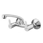 Kerro FU-09 Sink Mixture Faucet, Model Fusion, Material Brass, Color Silver, Finish Chrome