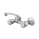 Kerro KA-09 Sink Mixture Faucet, Model Kroma, Material Brass, Color Silver, Finish Chrome