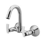 Kerro QU-09 Sink Mixture Faucet, Model Queens, Material Brass, Color Silver, Finish Chrome