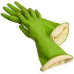 Partek Rubber Hand Gloves, Color Green