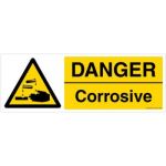 Safety Sign Store CW102-1029V-01 Danger: Corrosive Sign Board
