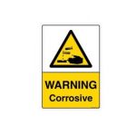 Safety Sign Store CW107-A3PC-01 Warning: Corrosive Sign Board