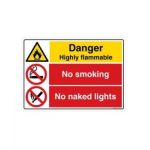 Safety Sign Store CW108-A4PC-01 Danger: Highly Flammable Sign Board