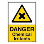 Safety Sign Store CW110-A4AL-01 Danger: Chemical Irritants Sign Board