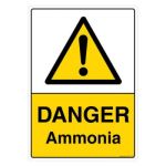 Safety Sign Store CW111-A3AL-01 Danger: Ammonia Sign Board