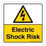 Safety Sign Store CW312-105AL-01 Electric Shock Risk Sign Board