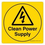 Safety Sign Store CW316-105V-01 Clean Power Supply Sign Board