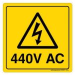 Safety Sign Store CW321-105PC-01 Danger: 440 Volts Sign Board