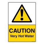 Safety Sign Store CW406-A3AL-01 Caution: Very Hot Water Sign Board