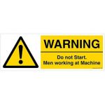 Safety Sign Store CW425-2159PC-01 Warning: Do Not Start Sign Board