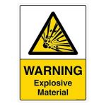 Safety Sign Store CW449-A3PC-01 Warning: Explosive Material Sign Board