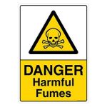 Safety Sign Store CW454-A3AL-01 Danger: Harmful Fumes Sign Board