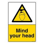 Safety Sign Store CW608-A3PC-01 Mind Your Head Sign Board