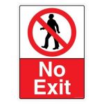 Safety Sign Store CW609-A3PC-01 No Exit Sign Board