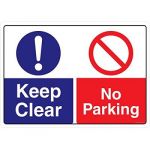 Safety Sign Store CW610-A3V-01 Keep Clear No Parking Sign Board