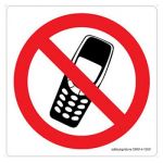 Safety Sign Store CW614-105AL-01 No Mobile Phones-Graphic Sign Board