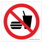 Safety Sign Store CW616-105AL-01 No Food-Graphic Sign Board
