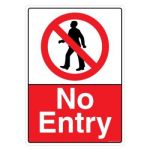 Safety Sign Store CW619-A4AL-01 No Entry Sign Board