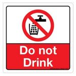 Safety Sign Store CW629-105PC-01 Do Not Drink Sign Board