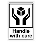 Safety Sign Store CW904-A4V-01 Handle With Care Sign Board