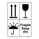 Safety Sign Store CW905-A4PR-01 Fragile Keep Dry Sign Board